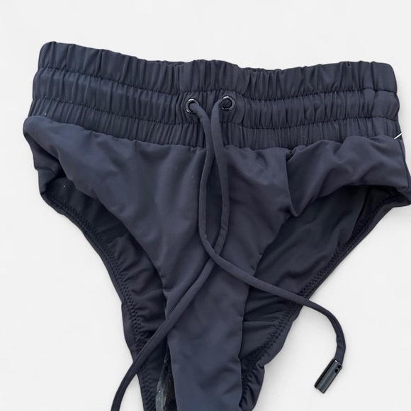 good American black high waisted drawstring framer bikini briefs bottoms sz XS - Picture 4 of 6